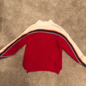 retro mockneck sweater